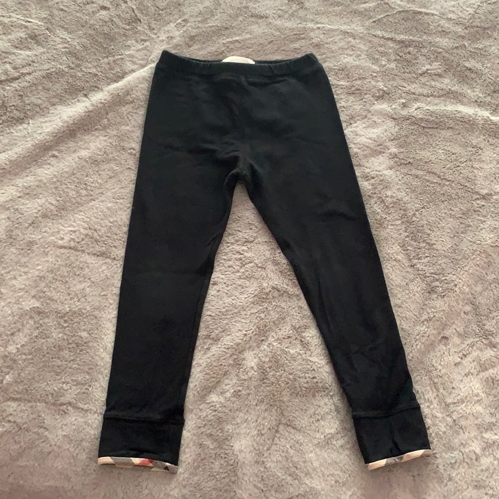 Girls Burberry Leggings size 4Y black